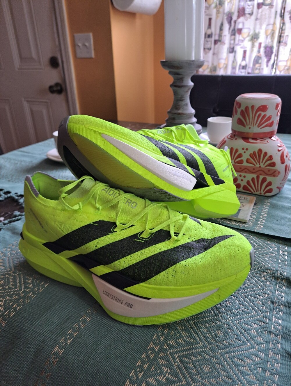 Adidas Adizero Prime X3 Strung Volt Solar Yellow Sneakers Mens Size 10.5